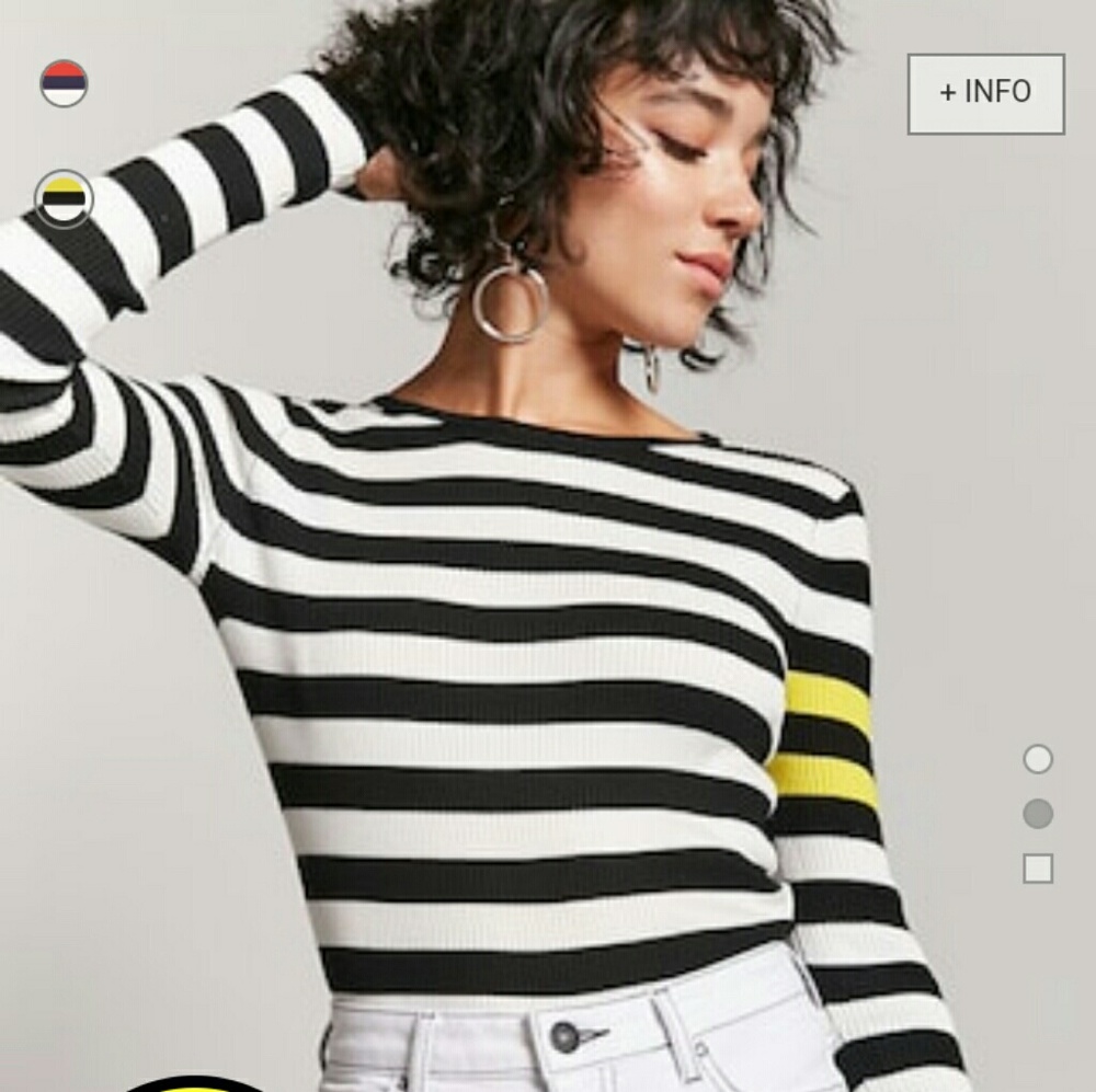 NWT Ribbed Striped Sweater - Picture 2 of 3